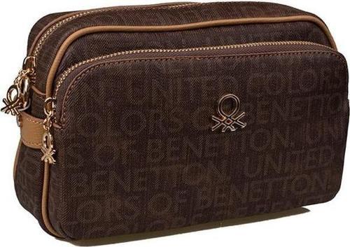 Kahverengi Monogram Eskitme Kadın Çapraz Çanta BNT 1292