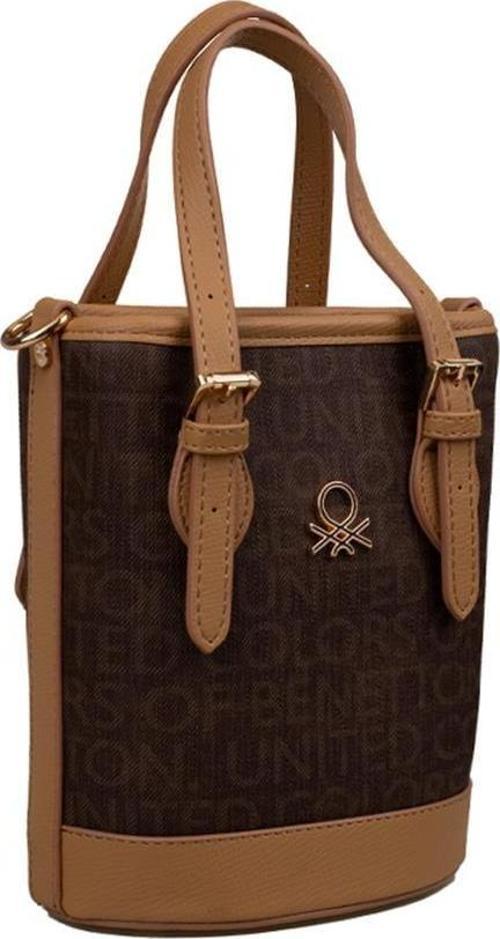 Kahverengi Monogram Eskitme Kadın Küçük El Çantası BNT 1329