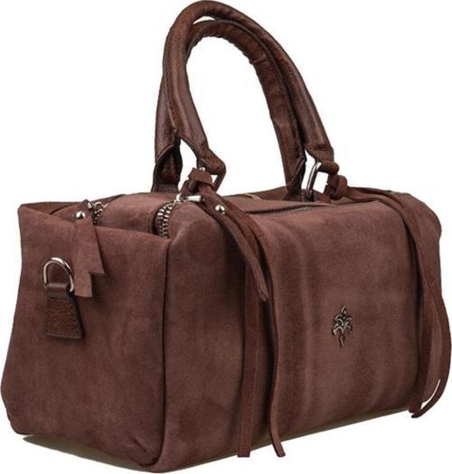 Kahverengi Dandelion Nubuk Deri Kadın Casual El Çantası