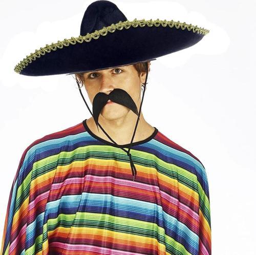 Sombrero Meksika Şapkası Altın Şeritli Yetişkin Boy