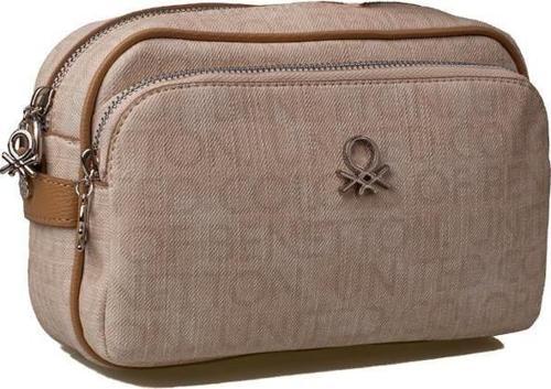 Bej Monogram Eskitme Kadın Çapraz Çanta BNT 1292
