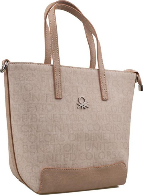 Bej Monogram Eskitme Kadın El Çantası BNT 1331