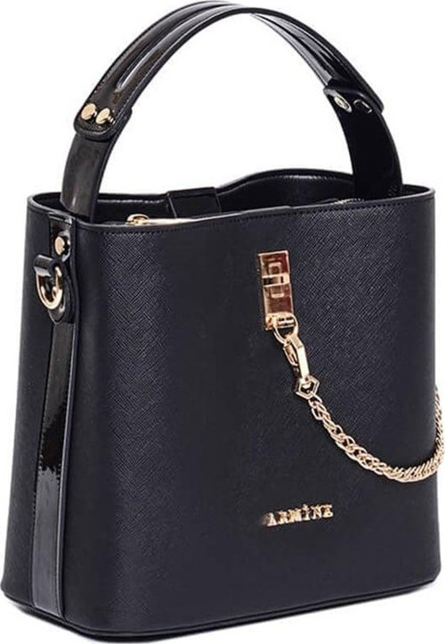 Siyah Kadın Askılı Düz Günlük Kol Çantası