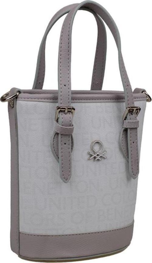 Beyaz Monogram Eskitme Kadın Küçük El Çantası BNT 1329
