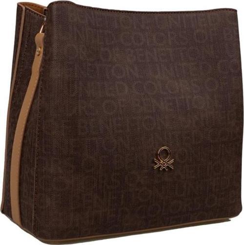 Kahverengi Monogram Eskitme Kadın Çapraz Çanta BNT 1298
