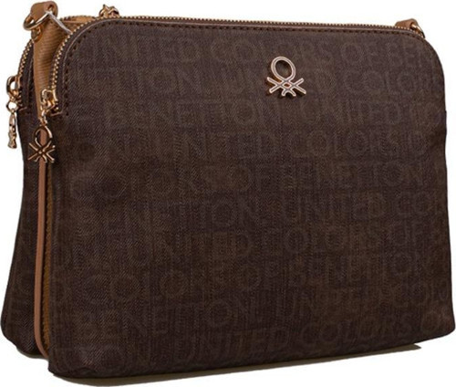 Kahverengi Monogram Eskitme Kadın Çapraz Çanta BNT 1275