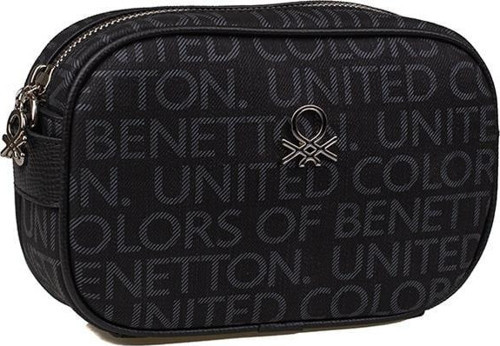 Siyah Kadın Monogram Eskitme Mini Çapraz Çanta BNT 1537