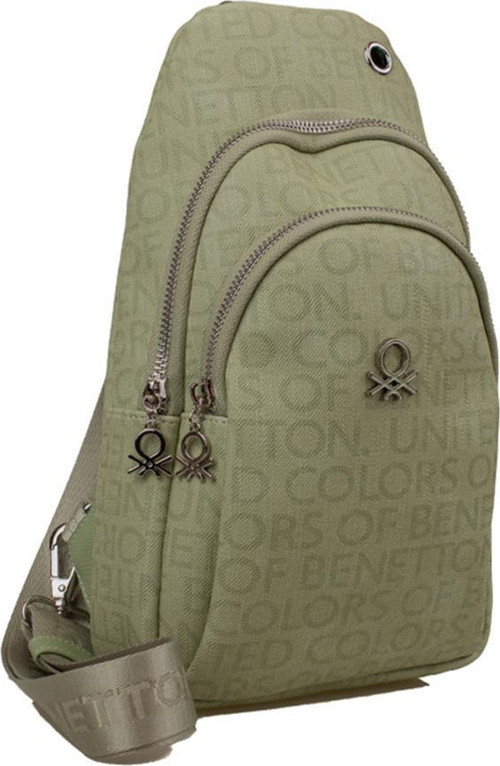 Haki BNT 1286 Eskitme Monogram Kadın Vücut Çantası