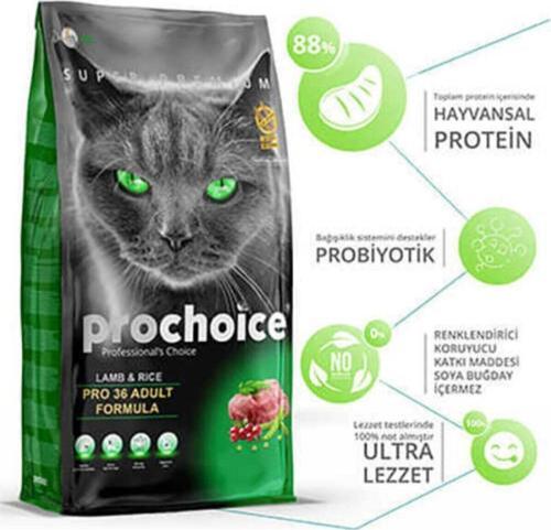 36 Kuzu Etli Yetişkin Kedi Maması 2 Kg
