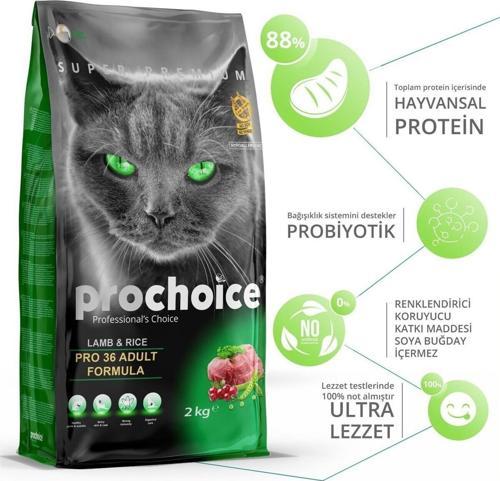 36 Kuzu Etli Yetişkin Kedi Maması 2 Kg