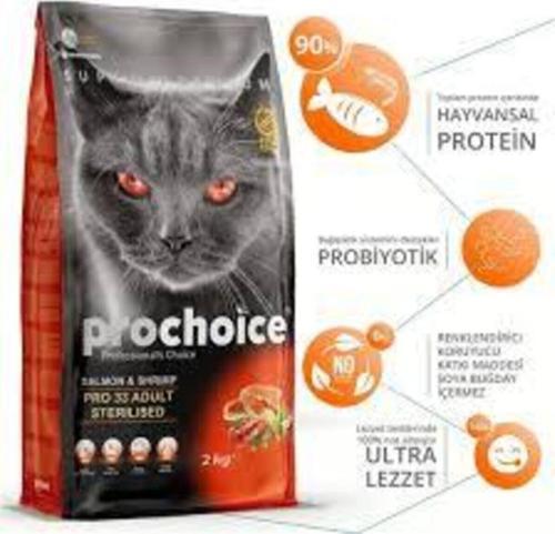 Pro Choice 33 Adult Salmon - Shrimp Somonlu ve Karidesli Kısırlaştırılmış Kedi Maması 15kg