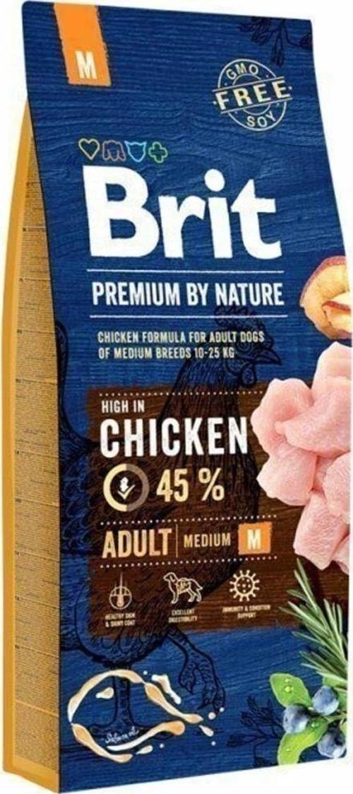 Brit Premium Nature Orta Irk Tavuklu Yetişkin Köpek Maması 15 Kg