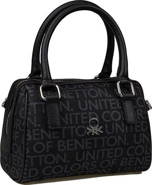 Siyah Monogram Eskitme Kadın Kol Çantası BNT 1613