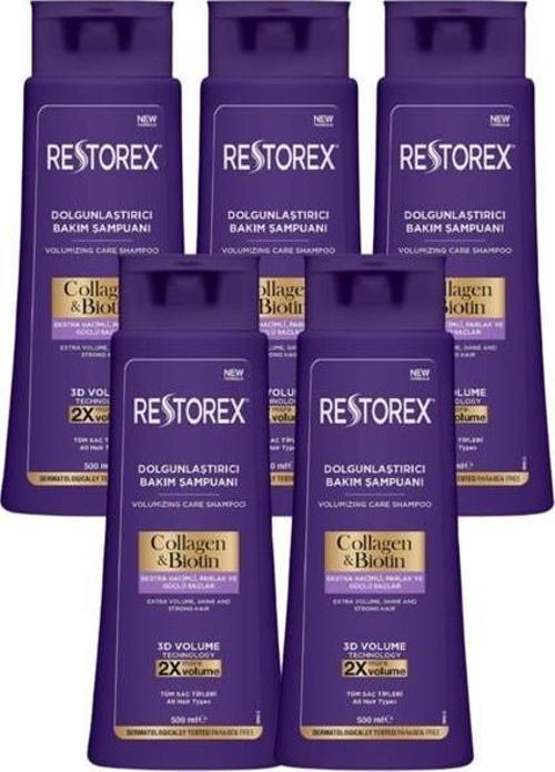 Collagen&biotin Dolgunlaştırıcı Şampuan 500 ml 5 Adet Collagen 500