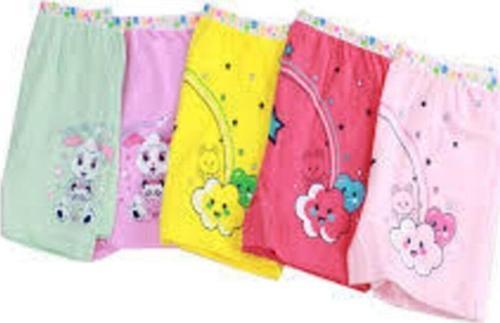 Kız Çocuk Renkli Likralı Pamuk Boxer 6 Lı Paket