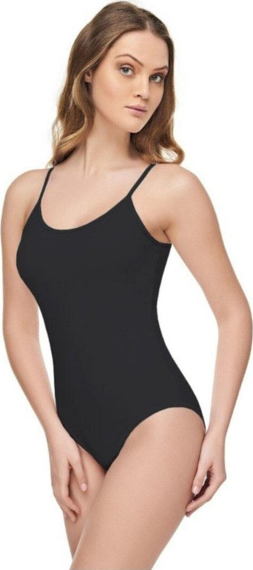 Kadın 2'Li Paket Modal Siyah Ip Askılı Çıtçıtlı Body Zıbın