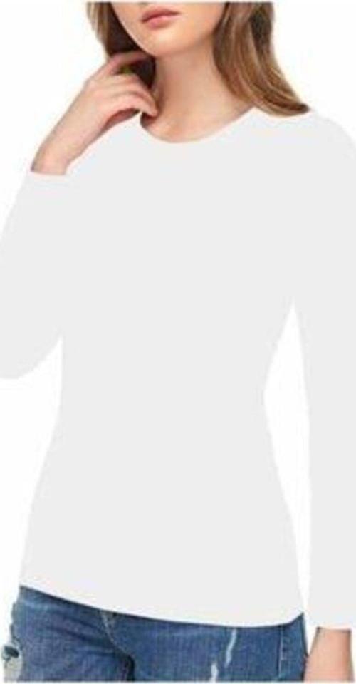 Elit Bayan Elastan Beyaz Uzun Kol Atlet