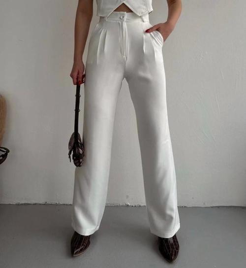 Palazzo pantolon beyaz s23211