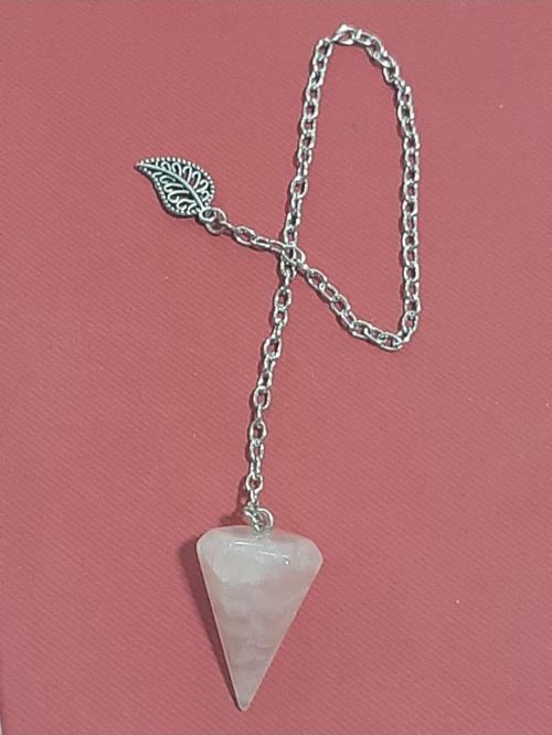 Pembe Kuvars Doğal Taş Pandül Sarkaç
