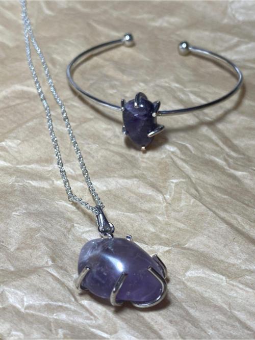 Ametist Doğal Taş Set