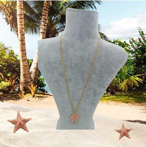 Pembekuavarskırırktaskelebeklı Kolye