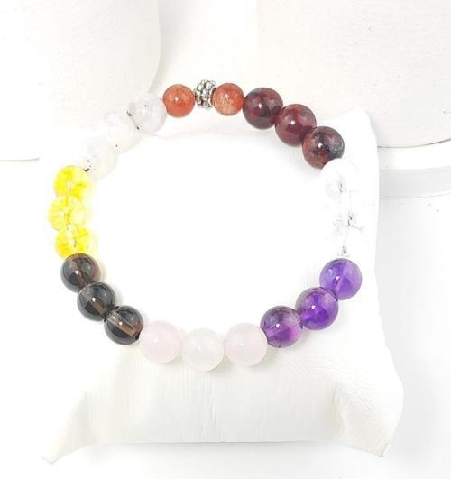 Gül Kuvars Dumanlı Kuvars Sitrin Aytaşı Güneştaşı Kristal Kuvars Ametsik Bileklik