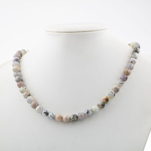 Süt Opal 8 Mm Dizi Doğal Taş Kolye