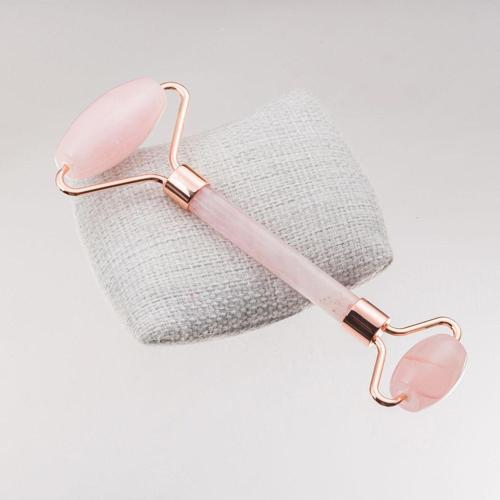 Pembe Kuvars Taşı Yüz Masaj Aleti-Roller