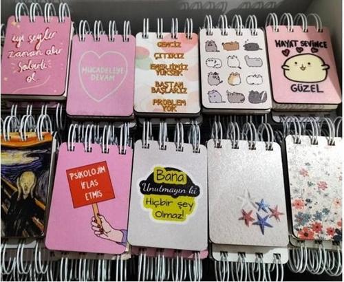 Notpa Ahşap Kapak 80 Yaprak Çizgili Defter 55X75Mm Spiralli - 2 adet