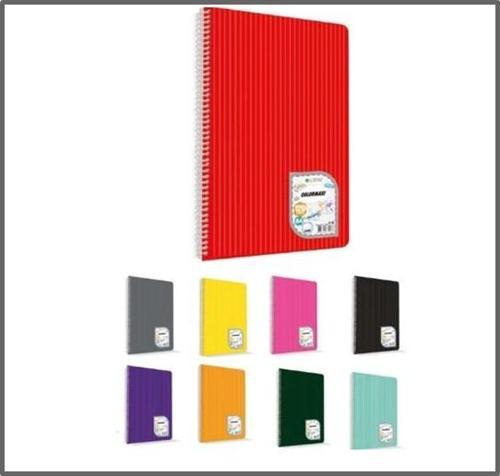 Colormaxi 72 Yaprak Düz Çizgisiz A4 Defter Pp Kapak Spiralli - 3 adet