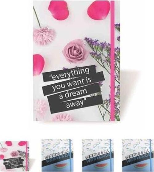 Lizy Lastikli Not Defteri 14X20 Çizgili 96 Yaprak