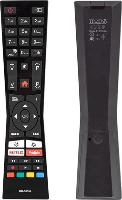 Vestel - JVC RM-C3331 Netflix - Youtube Tuşlu Lcd - Led Tv Kumanda
