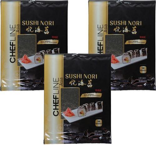 Sushi Nori (Gold) Yosun (10 Yaprak) 25 Grx3 Adet