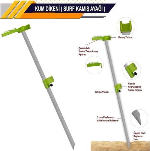 Ayarlanabilir Surf Kamış Ayağı | Kum Dikeni | 50 Cm