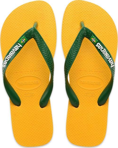 4110850 Brasil Logo Parmak Arası Sarı Unisex Terlik