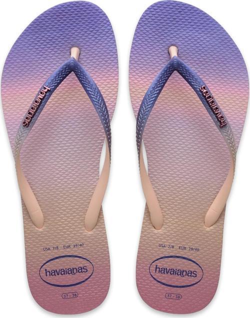 4146908 Slim Gradient Sunset Parmak Arası Lila Kadın Terlik