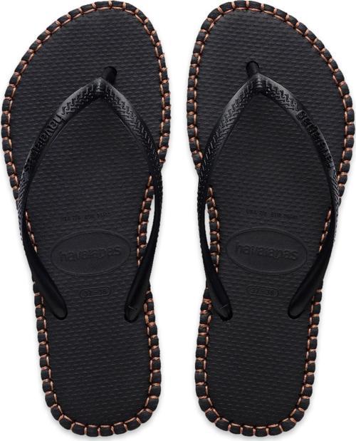 4149928 Slim Flatform Loop Parmak Arası Siyah Kadın Terlik