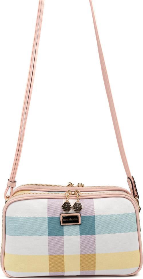 SİLVER POLO 899 Üç Bölmeli Kadın Çapraz Çanta/Postacı Çantası KS LİLA/PEMBE