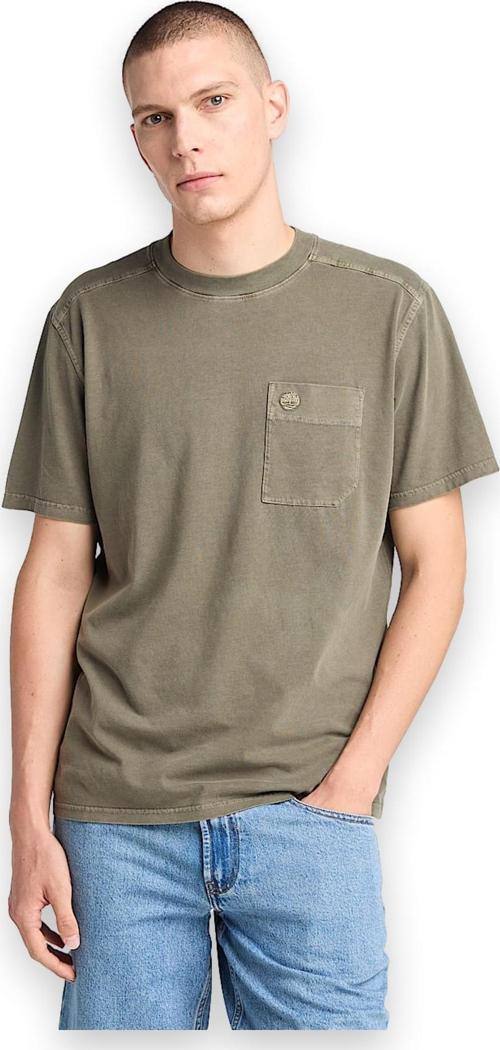 Tb0A5Vdh Garment Dye Chest Pocket Tee Haki Erkek T-Shirt