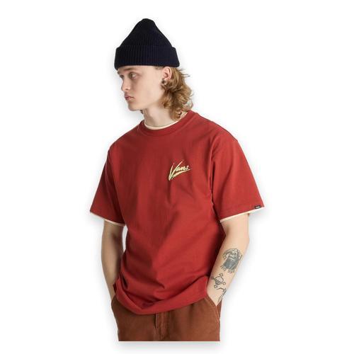 Vn000K42 Brush Script Loose Ss Kırmızı Erkek T-Shirt