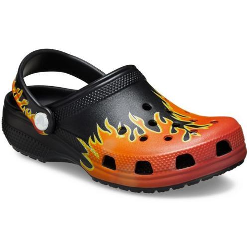 211214 Classic Flames Clog T Siyah-Kırmızı Çocuk Terlik