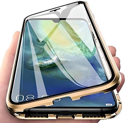 Samsung Galaxy J6 Uyumlu Kılıf Önü Açık Arkası Temperli Camlı Manyetik Adsorpsiyon Darbeye Dayanıklı Kapak