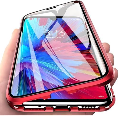 Samsung Galaxy A50/A50s Uyumlu Kılıf Önü Açık Arkası Temperli Camlı Manyetik Adsorpsiyon Darbeye Dayanıklı Kapak