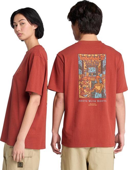 Tb0A6Dpd Washed Boot Lab Back Graphic Tee Kırmızı Erkek T-Shirt