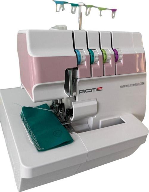 Acme 4 İplikli Ev Tipi Overlok Dikiş Makinesi Pembe