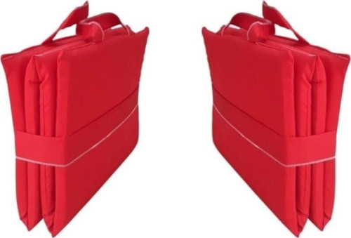 Kırmızı Renkli Çanta Plaj Minderi Katlanır/ Su Geçirmez /Konforlu 2Li Set (Ecm )