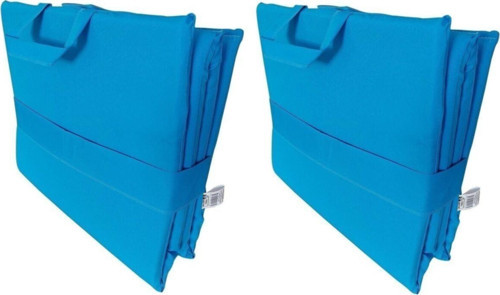 Mavi Renkli Çanta Plaj Minderi Katlanır/ Su Geçirmez /Konforlu (Ecm ) 2Li Set