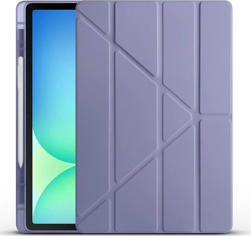 Galaxy Tab S10 FE Plus Kılıf Zore Tri Folding Kalem Bölmeli Standlı Kılıf