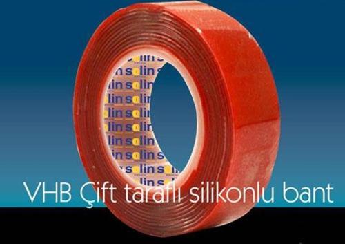 Büro Ev Ofis için 18MMX2MT Kırmızı Çift Taraflı Akrilik Silikonize Bant