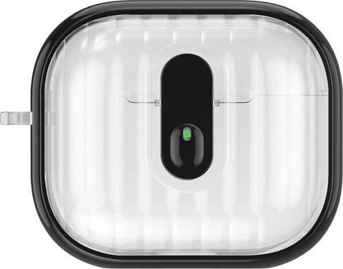 Airpods 4 Kılıf Kenarları Renkli Şeffaf Dilimli Silikon Zore Airbag 40 Kılıf